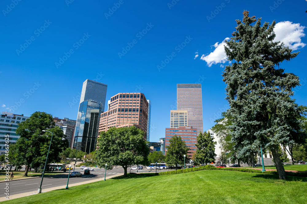 Denver city downtown skyline