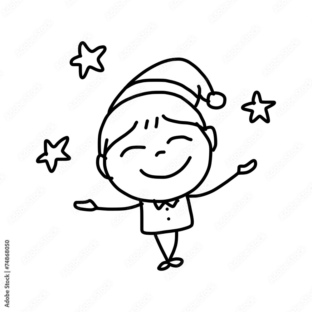 hand drawing abstract cartoon happy kids hand drawing abstract cartoon happy kids