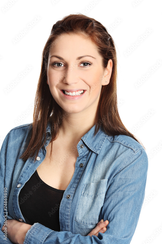 Close up of an cute woman smiling Close up of an cute woman smiling
