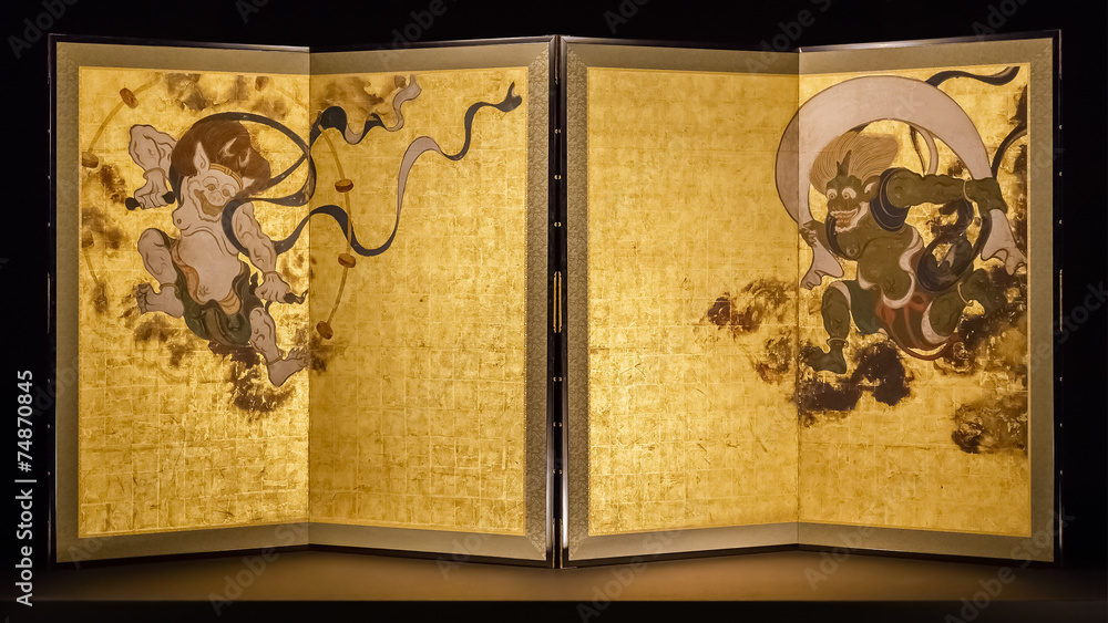 Fototapeta premium Wind and Thunder Gods at Kenninji Temple in Kyoto