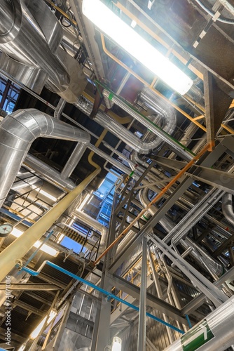 Wallpaper Mural Industrial pipes in a thermal power plant Torontodigital.ca