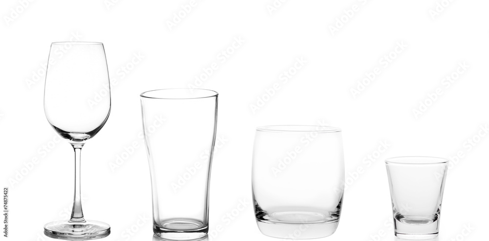 Empty glass. isolated on a white background Empty glass. isolated on a white background