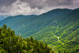 Dramatic view of the Appalachian Mountains from Newfound Gap Roa
