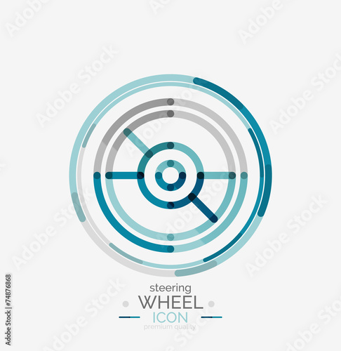 Car steering wheel icon