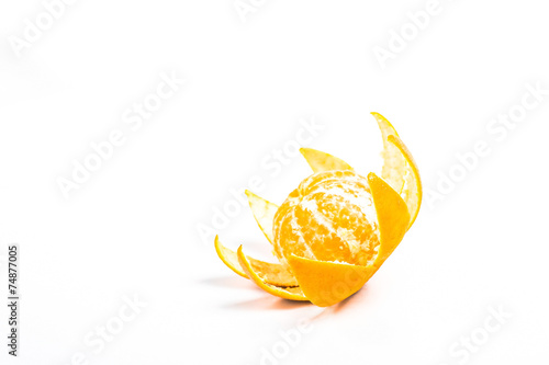 peeled tangerine peel