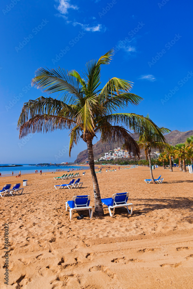 Obraz premium Beach Teresitas in Tenerife - Canary Islands