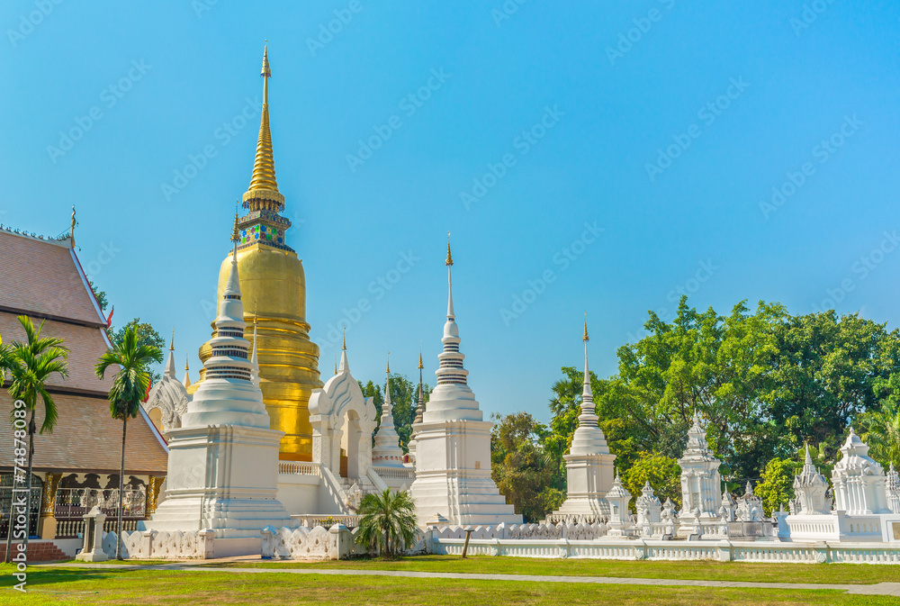 Naklejka premium image of old stupa on day time .
