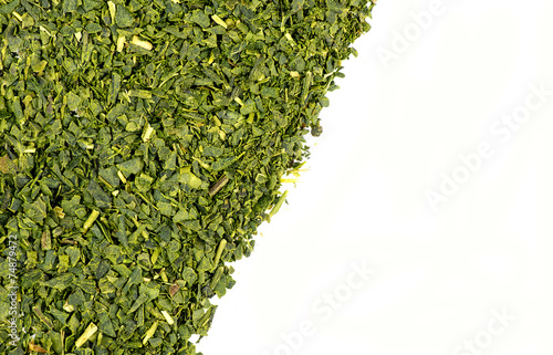 Loose leaf green tea background texture