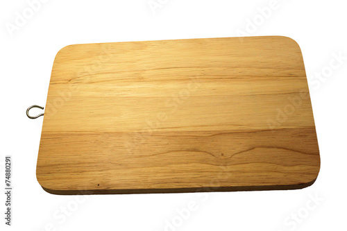 wood cutting board isolated on white background