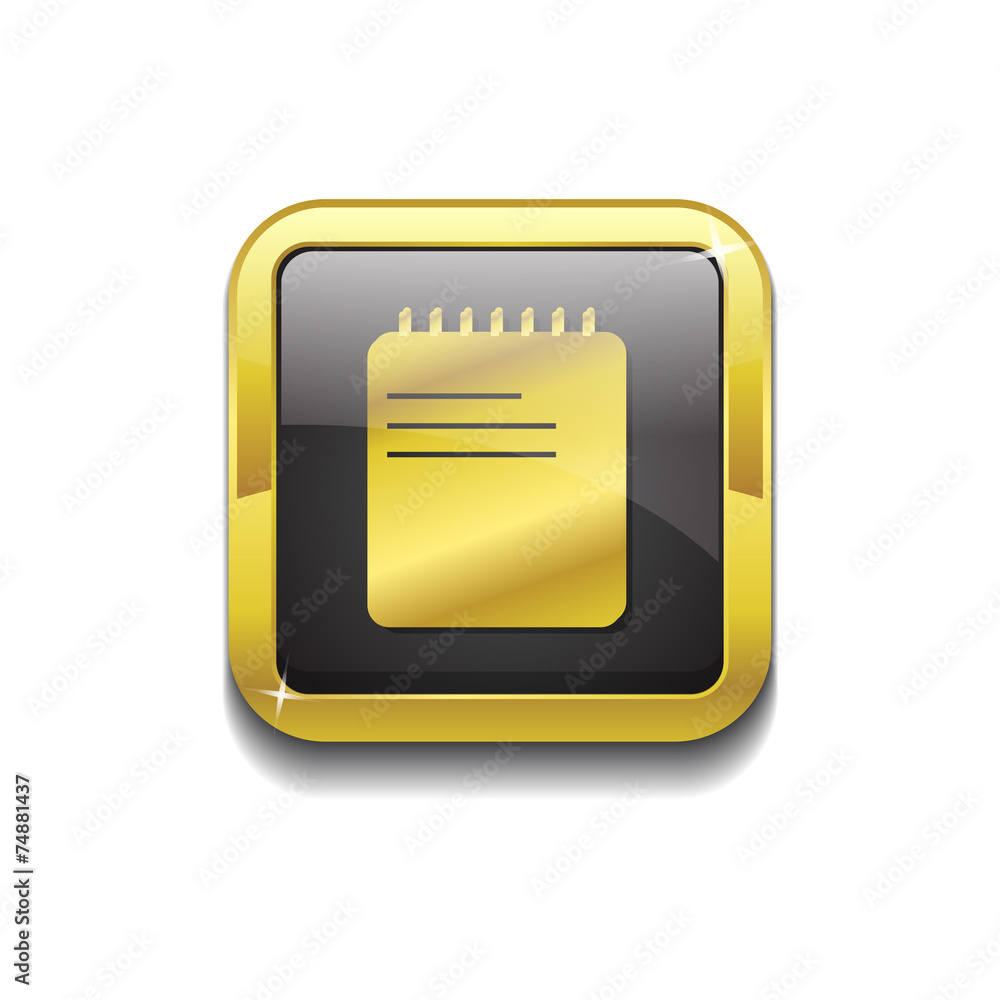 File Sign Gold Vector Icon Button File Sign Gold Vector Icon Button
