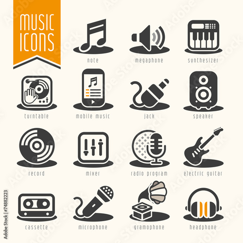 Music icon set