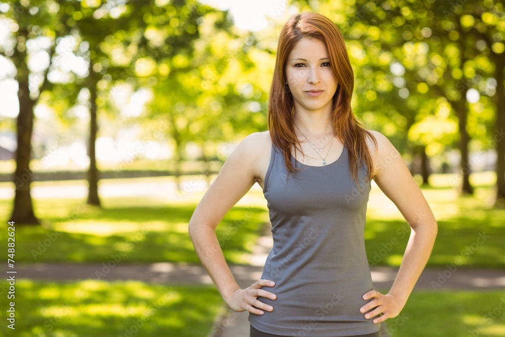 Portrait of a pretty redhead