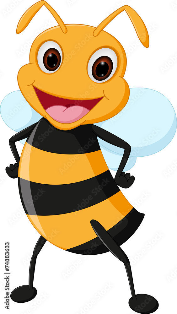 Obraz premium Happy bee cartoon