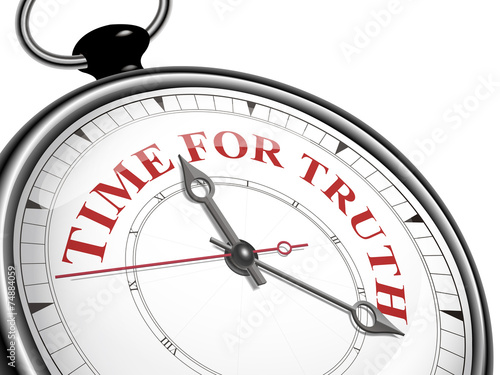 time for truth concept clock