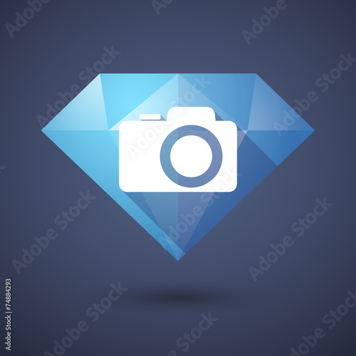 Diamond icon with a camera
