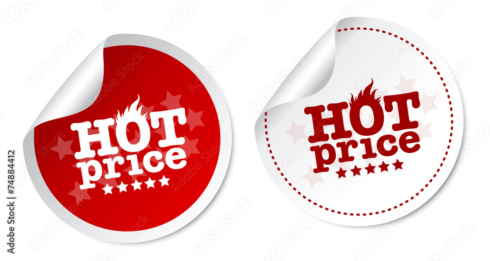 Hot price stickers - obrazy, fototapety, plakaty 