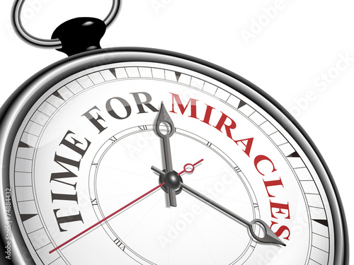 time for miracles concept clock