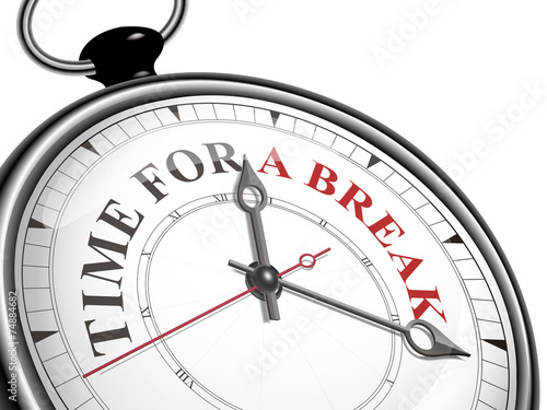 time for a break concept clock