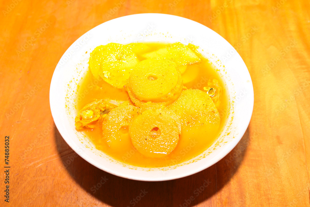curry hot and sour of tamarind with fish and vegetable bamboo, t curry hot and sour of tamarind with fish and vegetable bamboo, t