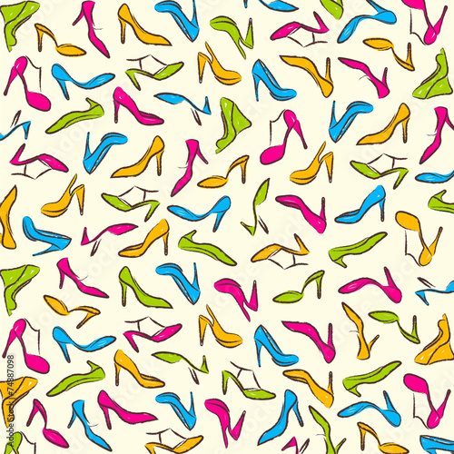 colorful footwear background pattern design
