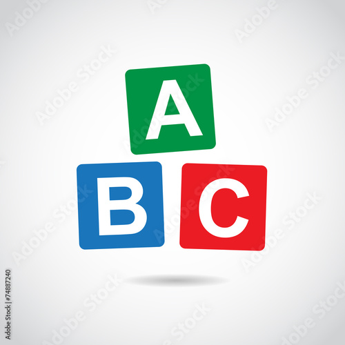ABC blocks VECTOR icon.