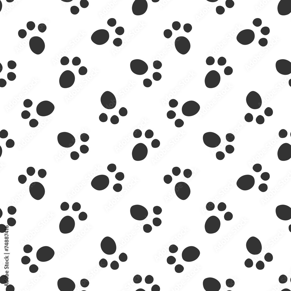 Vector animal footprint seamless pattern Vector animal footprint seamless pattern