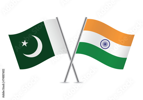 Free Download Pakistan and Indian flags. Vector illustration. - GFXLoad