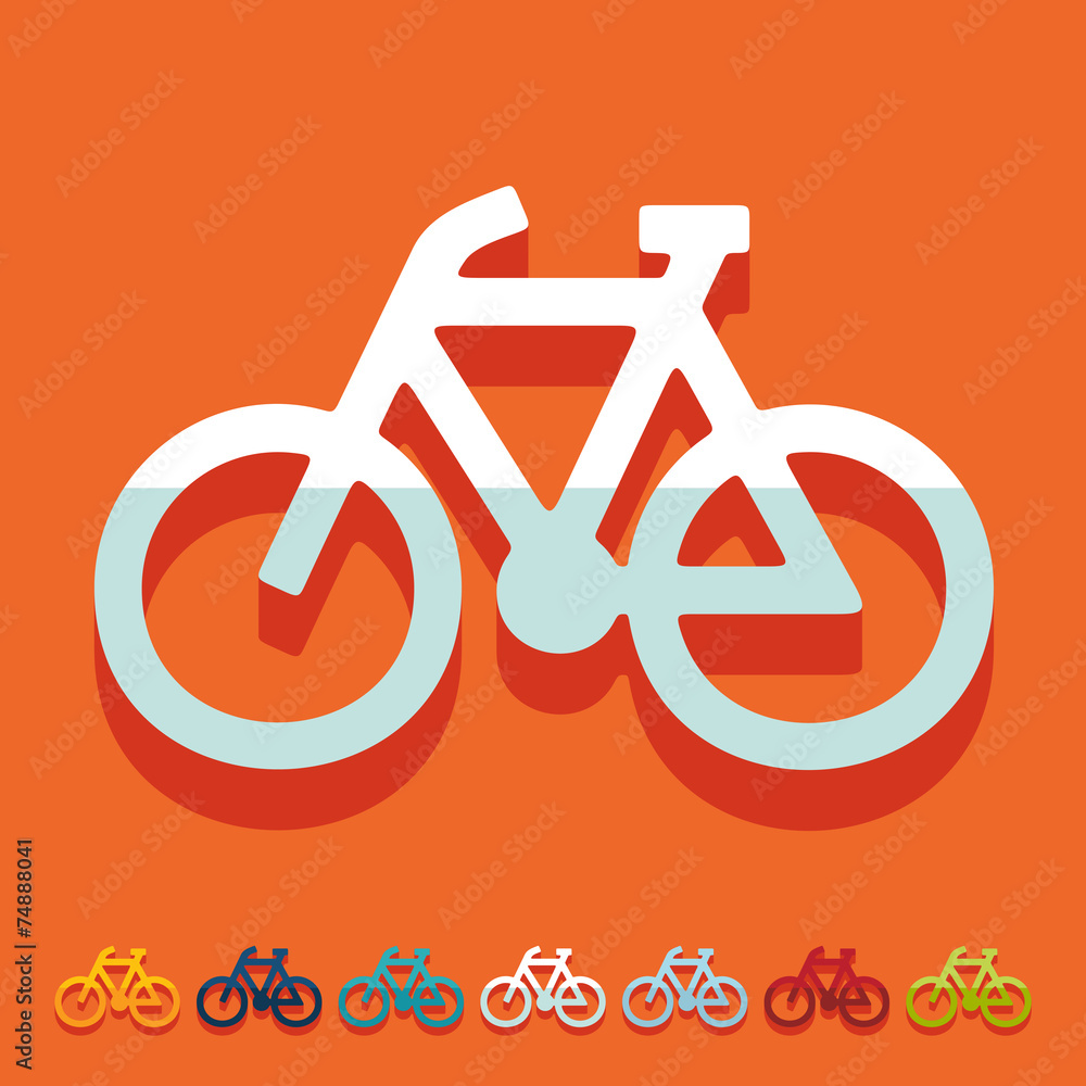 Flat design: bicycle Flat design: bicycle
