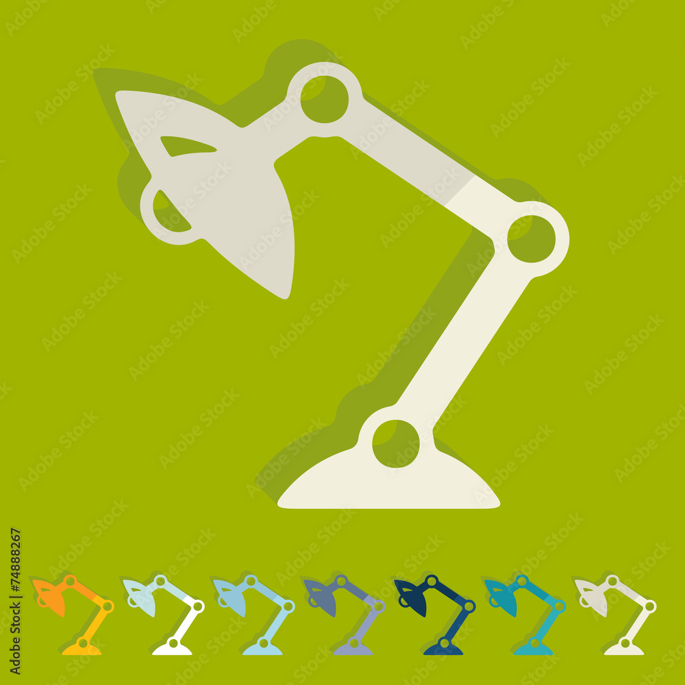 Flat design: desk lamp Flat design: desk lamp