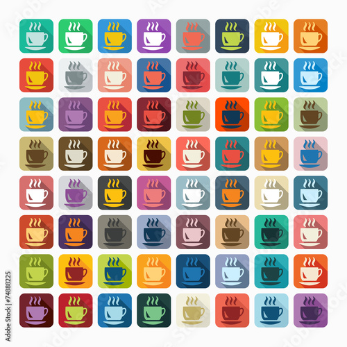 Flat design: coffee