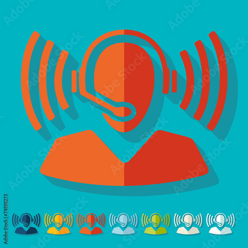 Flat design: call center