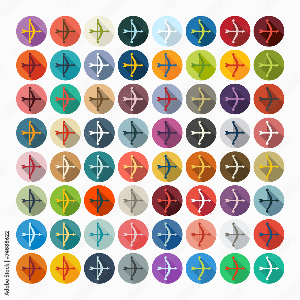Flat design: archery Flat design: archery