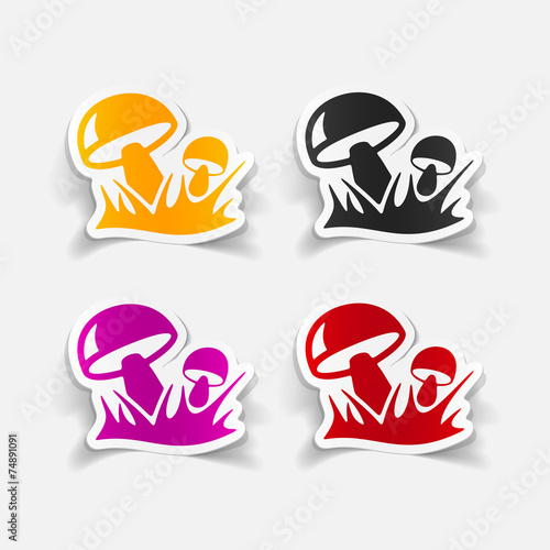 realistic design element: mushrooms