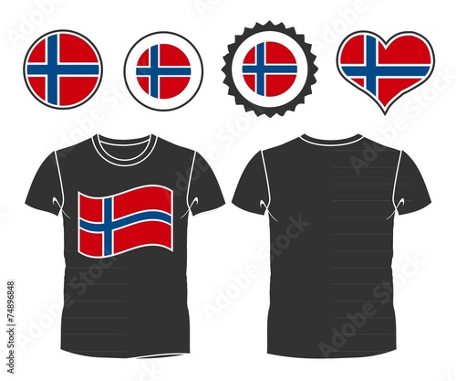 t-shirt with the flag of Norway