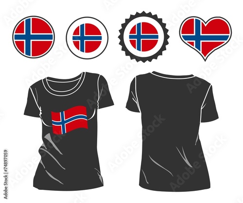 t-shirt with the flag of Norway