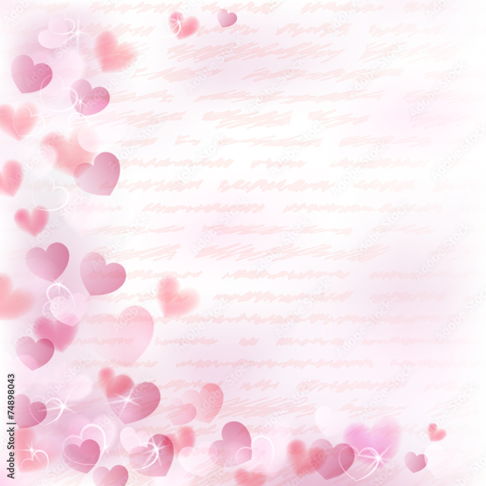 Background with pink hearts