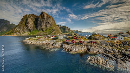 Norwegia , góry, krajobraz wiejski © janmiko