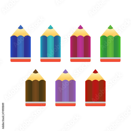 Bright colorful pencils