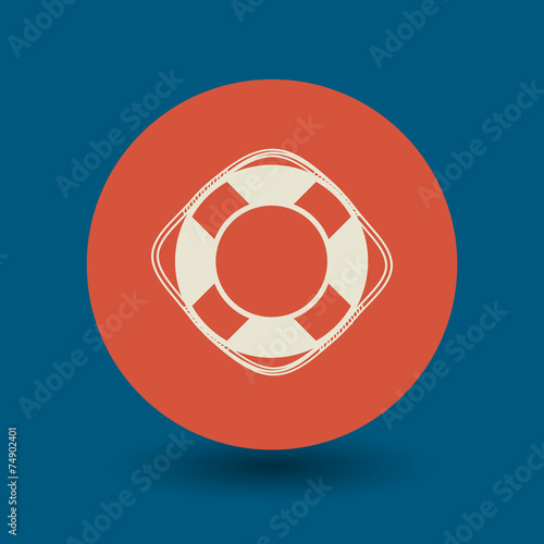 Lifebuoy symbol, vector