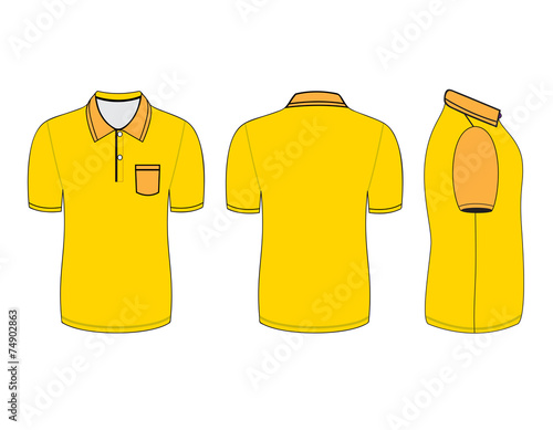 polo shirt design templates (front, back and side views). Vector