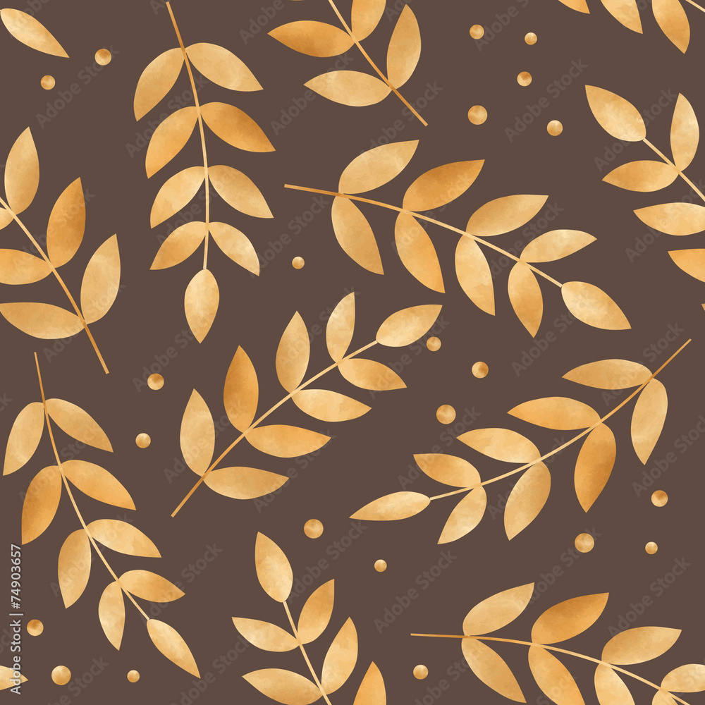Illustration of golden autumn leaves Illustration of golden autumn leaves