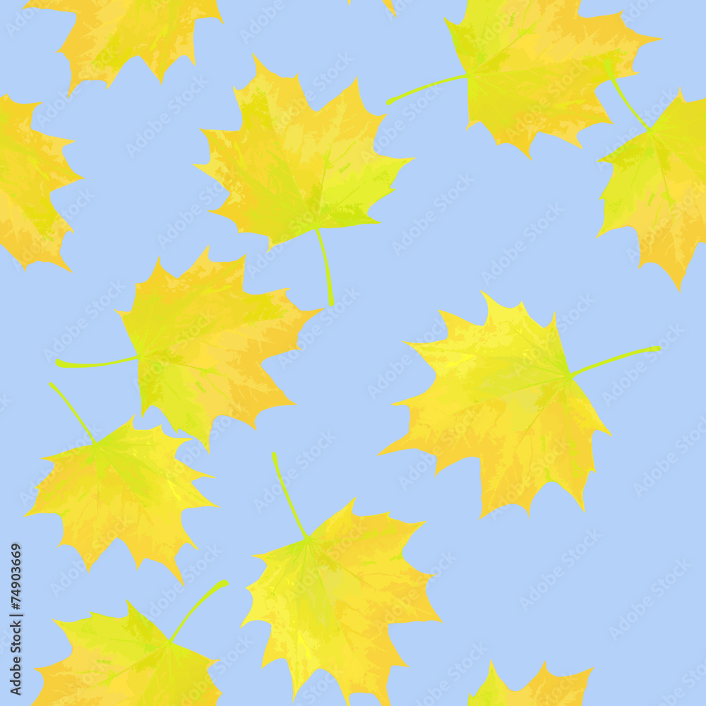 Illustration of gold autumn leaves Illustration of gold autumn leaves