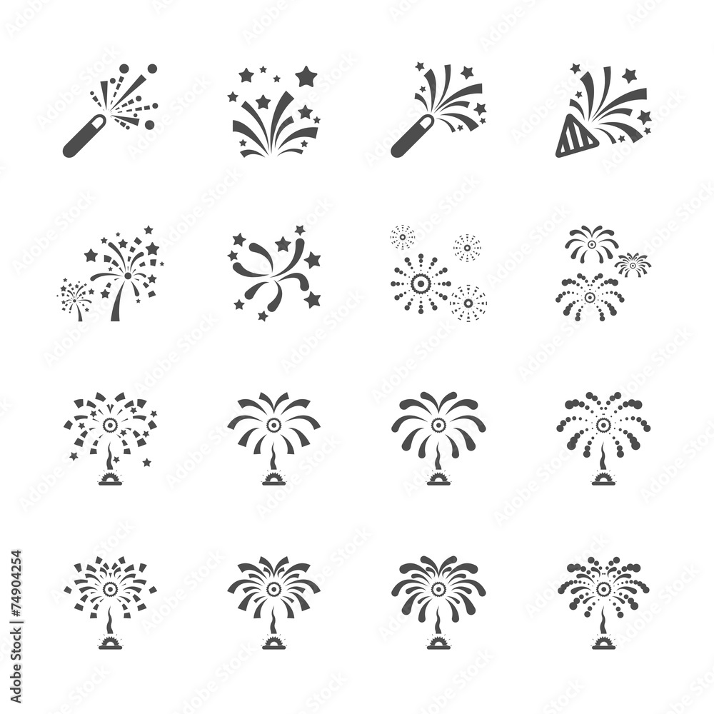 firework icon set 7, vector eps10 firework icon set 7, vector eps10