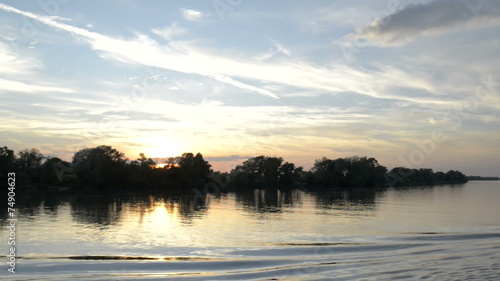 sailing in river Rona in France