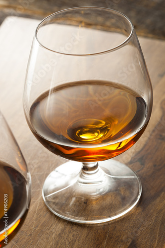 Amber Brandy in a Glass