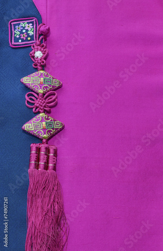 Asian Fabric with a Chinese Knot (Norigae)