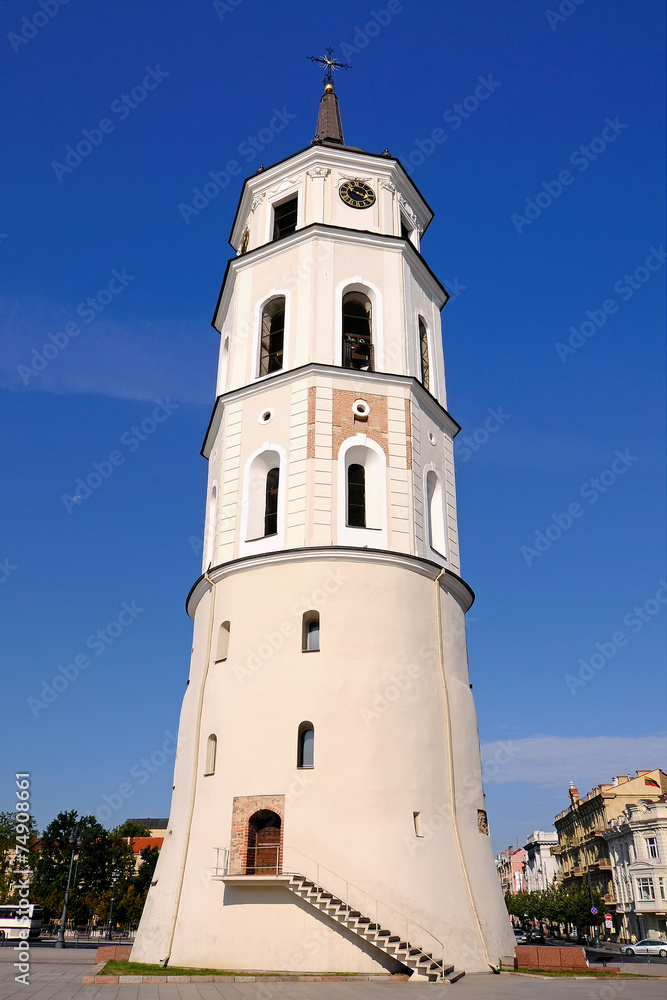 Obraz premium Glockenturm Sankt Stanislaus, Vilnius, Litauen