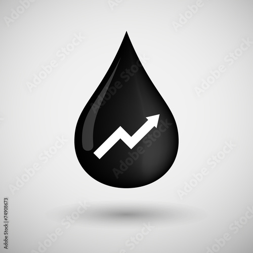 Oil drop icon with a graph