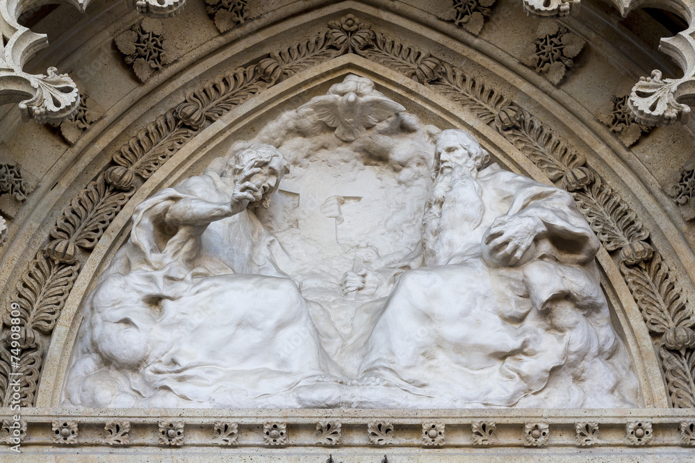 Sculpture over the entrance to Zagreb Cathedral