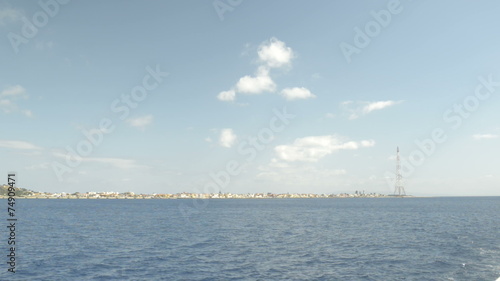 passing the strait of Messina, Italy